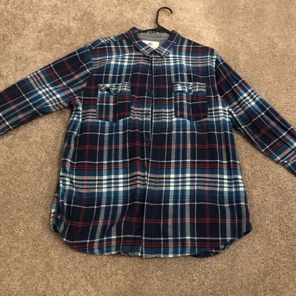 On the Byas Flannel Button Up Shirt